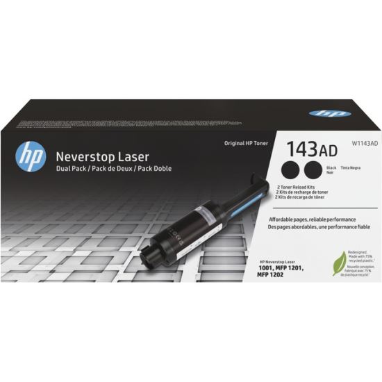 HP 143AD Original Laser Toner Cartridge - Dual Pack - Black - 2 / Pack1