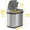 HLS Commercial Stainless Steel Sensor Trash Can3