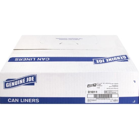 Genuine Joe Clear Trash Can Liners1