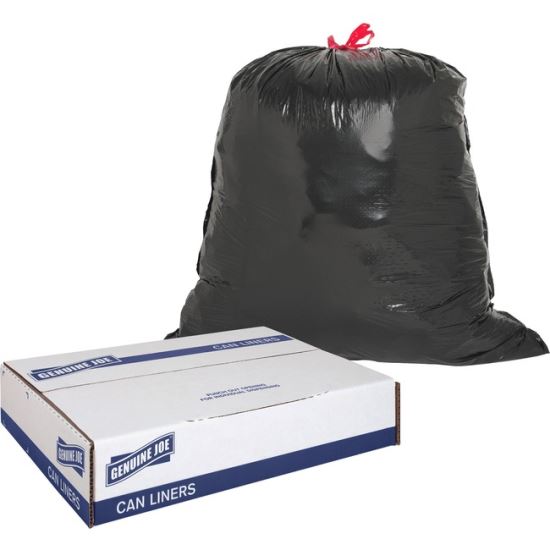 Genuine Joe Flexible Drawstring Trash Can Liners1