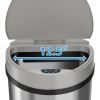 HLS Commercial 13-Gallon Semi-Round Sensor Trash Can2