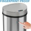 HLS Commercial 13-Gallon Semi-Round Sensor Trash Can3