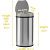 HLS Commercial 13-Gallon Semi-Round Sensor Trash Can5