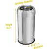 HLS Commercial Stainless Steel Open Top Trash Can3