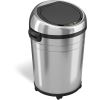 HLS Commercial XL Round Stainless Sensor Trash Can1