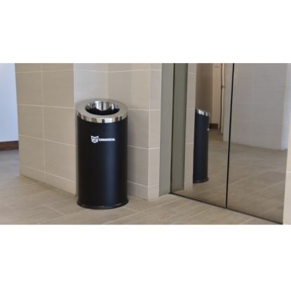 HLS Commercial 15-Gallon Round Open Top Trash Can1