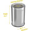 HLS Commercial 26-Gallon Round Open Top Trash Can4