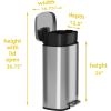 HLS Commercial Stainless Steel Soft Step Trash Can4