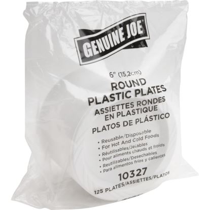 Genuine Joe Round Plastic Plates1