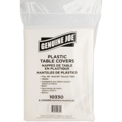 Genuine Joe Plastic Round Tablecovers1