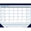 Recycled Contempo Desk Pad Calendar, 18.5 x 13, White/Blue Sheets, Black Binding, Black Corners, 12-Month (Jan to Dec): 20221