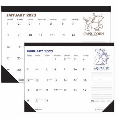 House of Doolittle Zodiac Monthly Desk Pad Calendar1