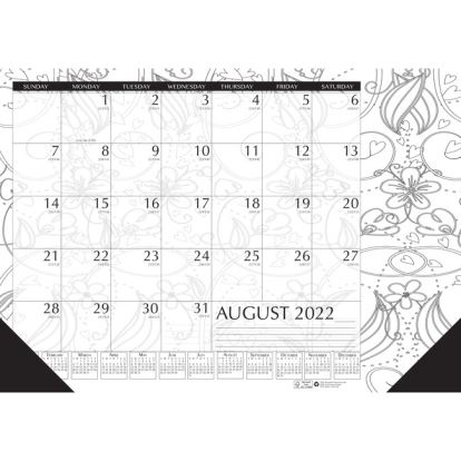 House of Doolittle Academic Doodle Monthly Desk Pad Calendar1