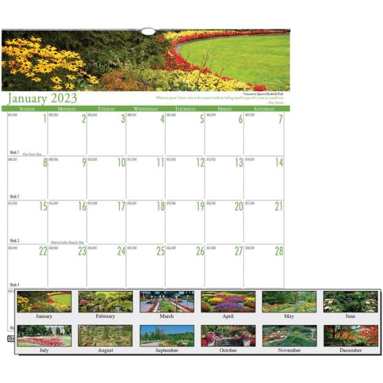 House of Doolittle Earthscapes Gardens Wall Calendar1