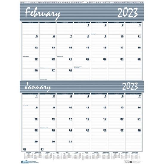 House of Doolittle Bar Harbor Blue/Gray 2-Month Wall Calendar1