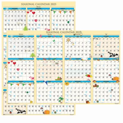 House of Doolittle Seasonal Laminated Reversible Calendar1
