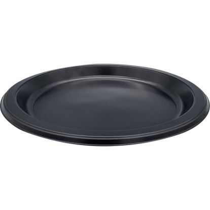 Genuine Joe Round Plastic Black Plates1