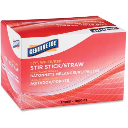 Genuine Joe 5-1/2" Plastic Stir Stick/Straws1