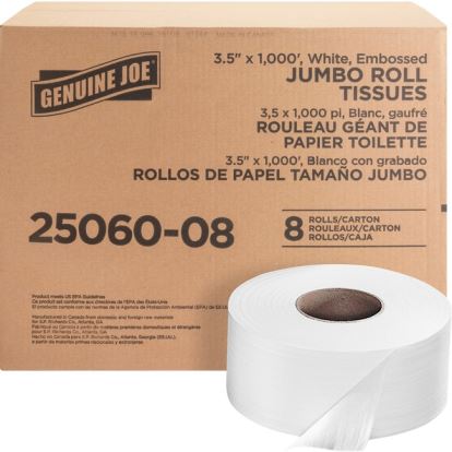 Genuine Joe Jumbo Dispenser Roll Bath Tissue1