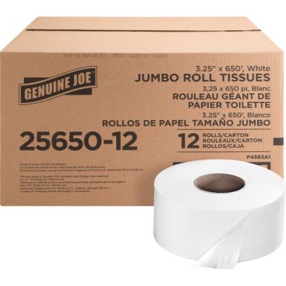 Genuine Joe 2-ply Jumbo Roll Dispenser Bath Tissue1