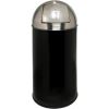 Genuine Joe Push Open Round Top Receptacle1