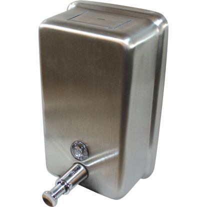 Genuine Joe Stainless Vertical Soap Dispenser1