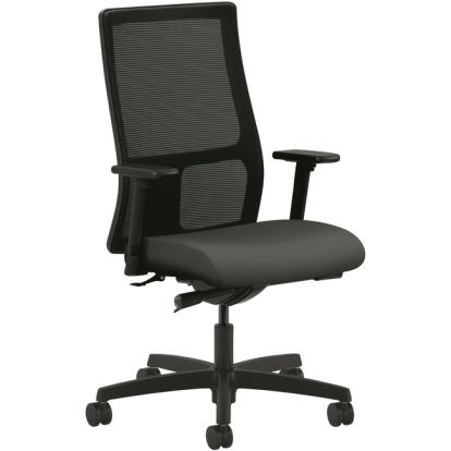 Ignition Series Mesh Mid-Back Work Chair, Supports Up to 300 lb, 17.5" to 22" Seat Height, Iron Ore Seat, Black Back/Base1
