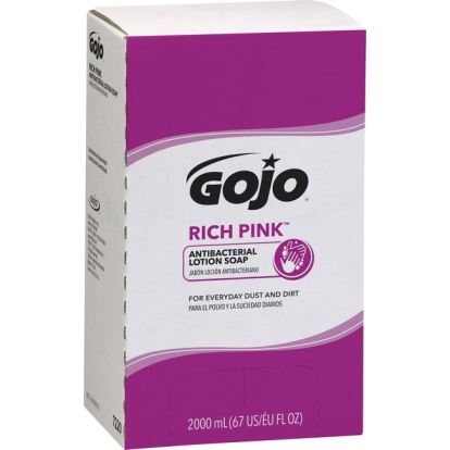 Gojo&reg; Rich Pink Antibacterial Lotion Soap Refill1