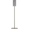 Hand Sanitizer Station Stand, 12 x 16 x 54, Silver1