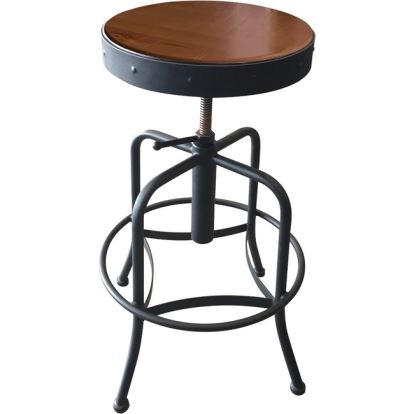 Holland Bar Stools 910 Black Wrinkle Industrial Adjustable Stool1