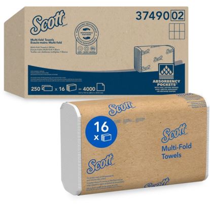 Scott Multifold Paper Towels with Fast-Drying Absorbency Pockets1