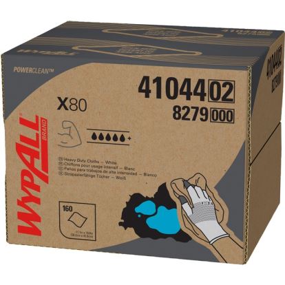 WypAll Power Clean X80 Heavy Duty Cloths Brag Box1