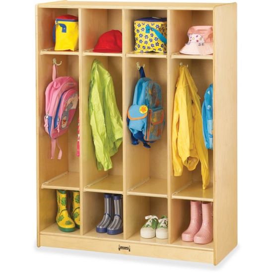 Jonti-Craft Rainbow Accents 4-section Coat Locker1