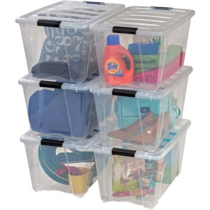 IRIS Stackable Clear Storage Boxes1