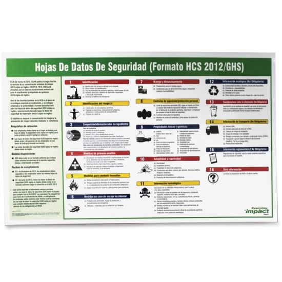 Impact Products GHS Safety Data Sheet Poster in Spanish1