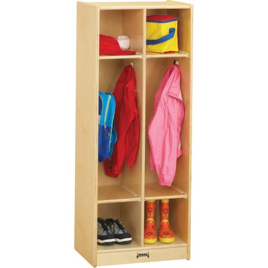 Jonti-Craft Rainbow Accents 2 Section Coat Locker1