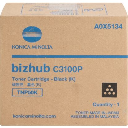 Konica Minolta TNP50K Original Laser Toner Cartridge - Black - 1 Each1