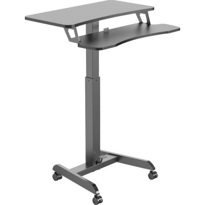 Kantek Mobile Sit-to-Stand Desk with Foot Pedal1