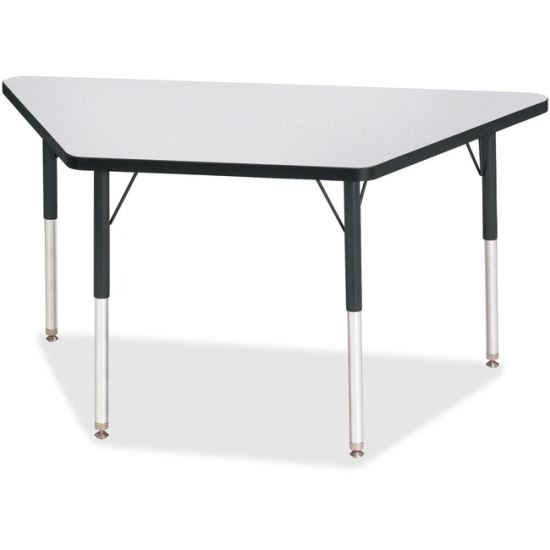 Jonti-Craft Berries Adult-Size Gray Laminate Trapezoid Table1