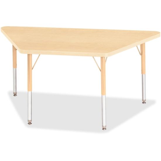 Jonti-Craft Berries Maple Top Elementary Height Trapezoid Table1