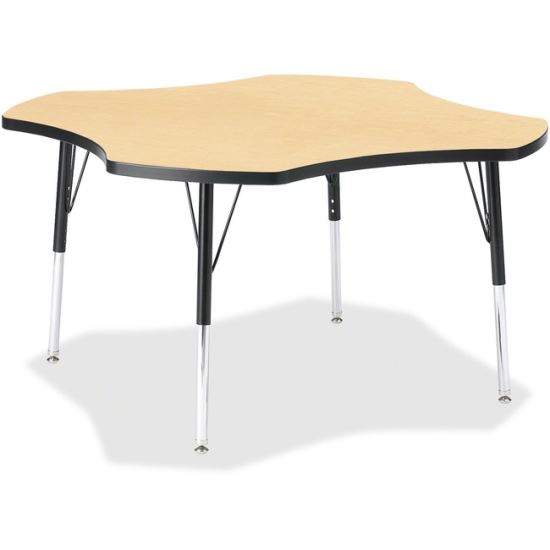 Jonti-Craft Berries Elementary Black Edge Four-leaf Table1