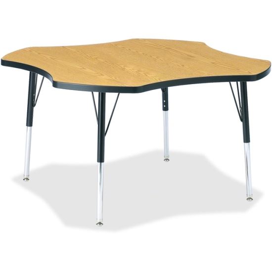 Jonti-Craft Berries Elementary Black Edge Four-leaf Table1