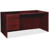 Lorell Prominence 2.0 Mahogany Laminate Box/File Left-Pedestal Desk - 2-Drawer1