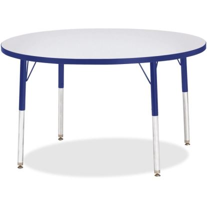 Jonti-Craft Berries Elementary Height Gray Top Color Edge Round Table1