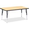 Jonti-Craft Berries Height Maple Top Black Edge Rectangle Table1