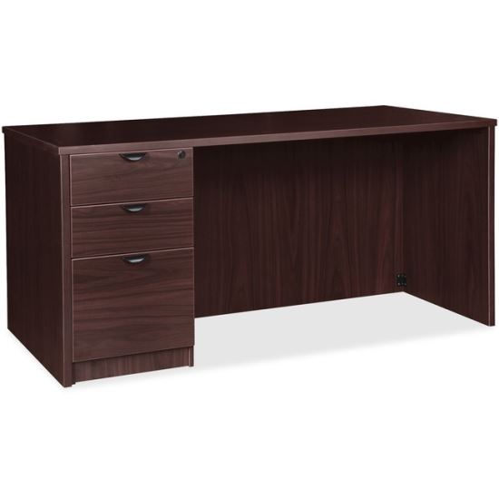 Lorell Prominence 2.0 Espresso Laminate Box/Box/File Left-Pedestal Desk - 3-Drawer1