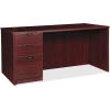 Lorell Prominence 2.0 Mahogany Laminate Box/Box/File Left-Pedestal Desk - 3-Drawer1