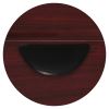 Lorell Prominence 2.0 Mahogany Laminate Left-Pedestal Bowfront Desk - 3-Drawer2