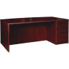 Lorell Prominence 2.0 Mahogany Laminate Box/Box/File Right-Pedestal Desk - 3-Drawer1