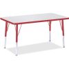 Jonti-Craft Berries Elementary Height Gray Top Rectangular Table1